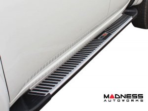 FIAT 500X Side Steps - PIRAMITLINE Running Boards - Silver / Black